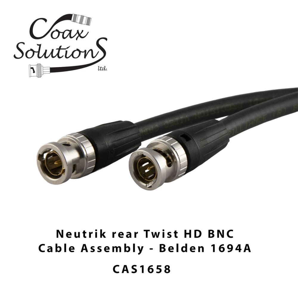 Neutrik rear Twist HD BNC Cable Assembly - Belden 1694A