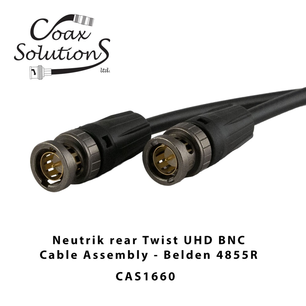 Neutrik rear Twist UHD BNC Cable Assembly - Belden 4855R