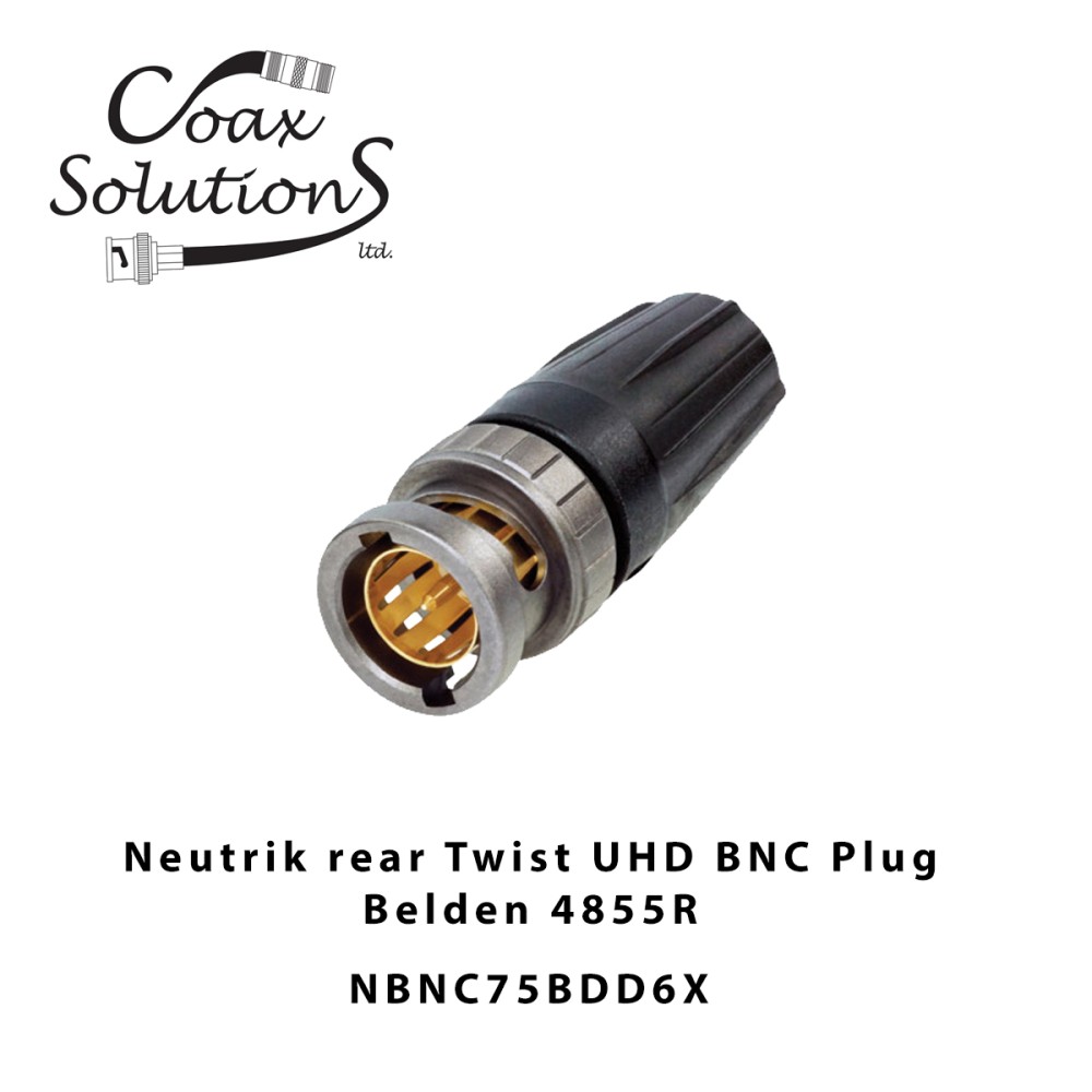 Neutrik rear Twist UHD BNC Plug - Belden 4855R