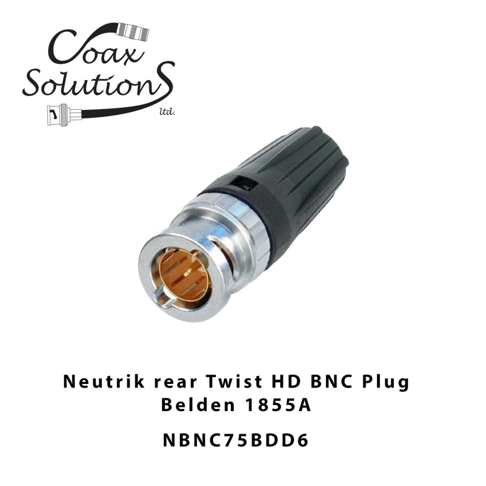 Neutrik rear Twist HD BNC Plug - Belden 1855A