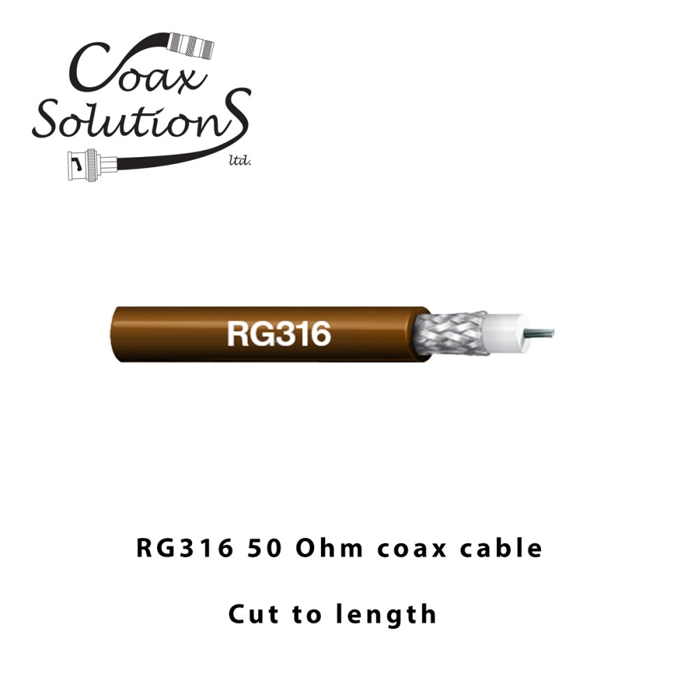 3ft RG316 Coaxial Cable – 50 Ohm Low Loss, M17/113 Shielded – Pigtail Lot (Pink, Unbranded)