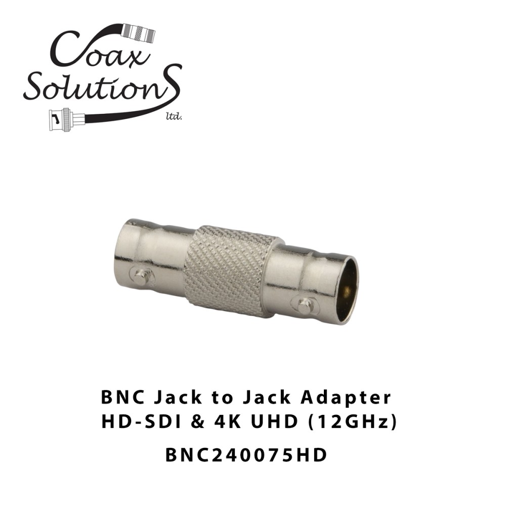 BNC Jack to Jack Adaptor (Nickel)