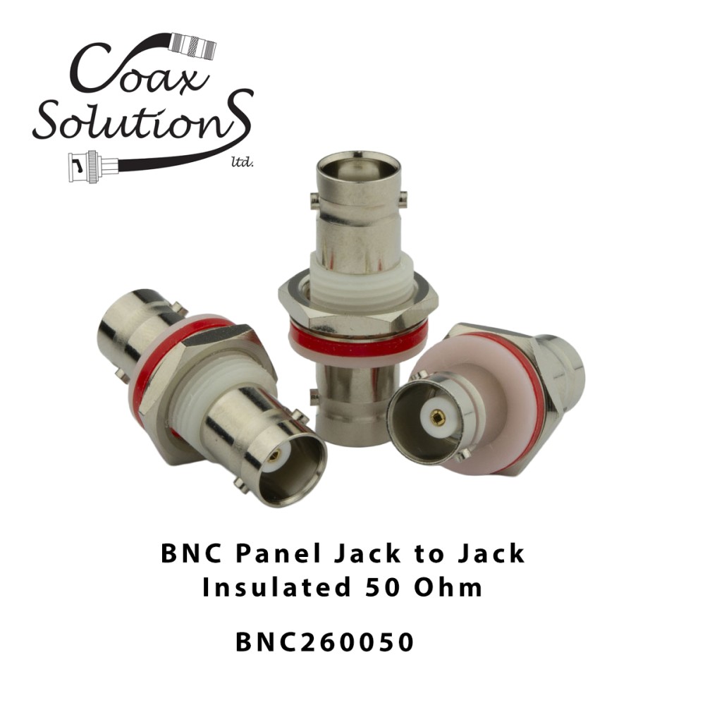 BNC Panel Jack to Jack Adapter - 50 Ohm