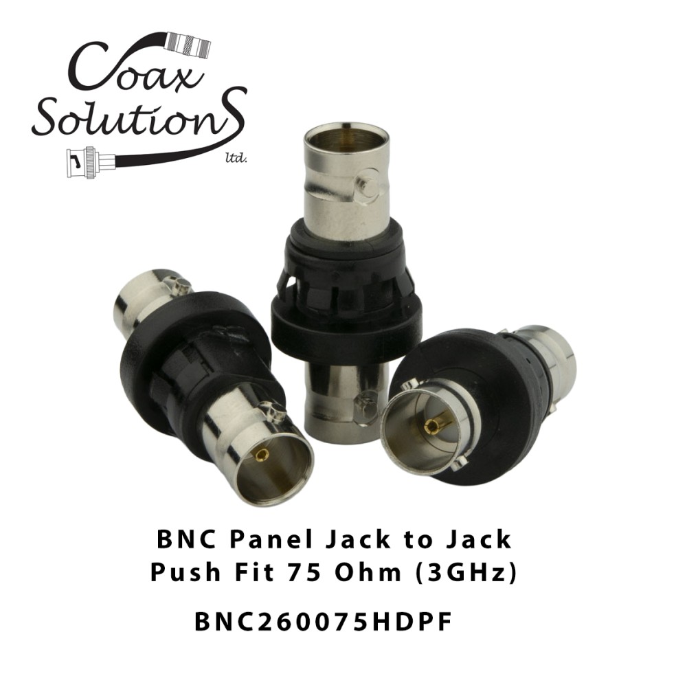 BNC Jack to Jack Adapter - HD-SDI-Insulated (Push Fit)