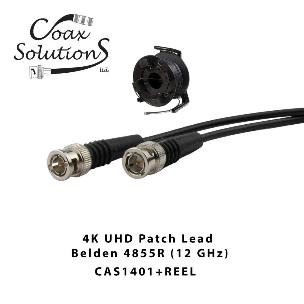 4K UHD Patch Lead + Deployable Reel - Belden 4855R