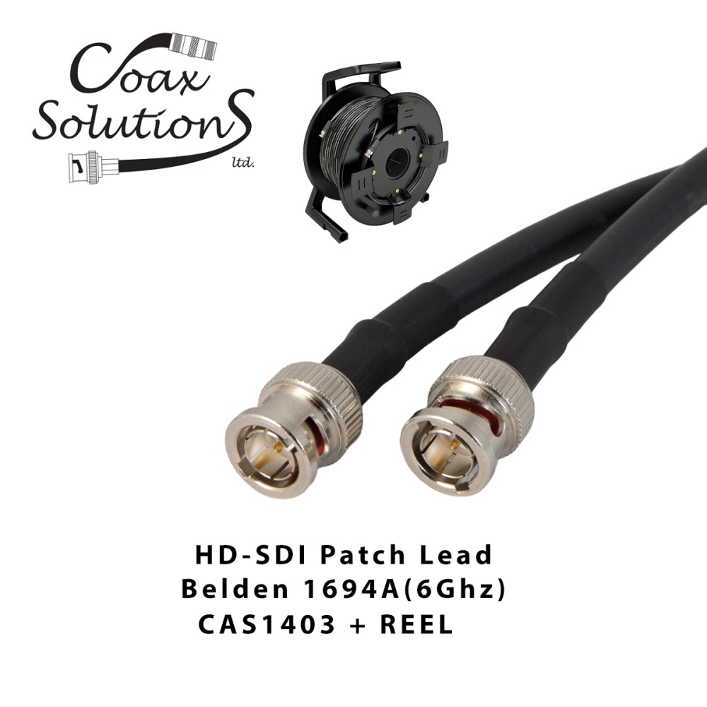 Belden 1694A HD-SDI Patch Cable + Deployable Reel
