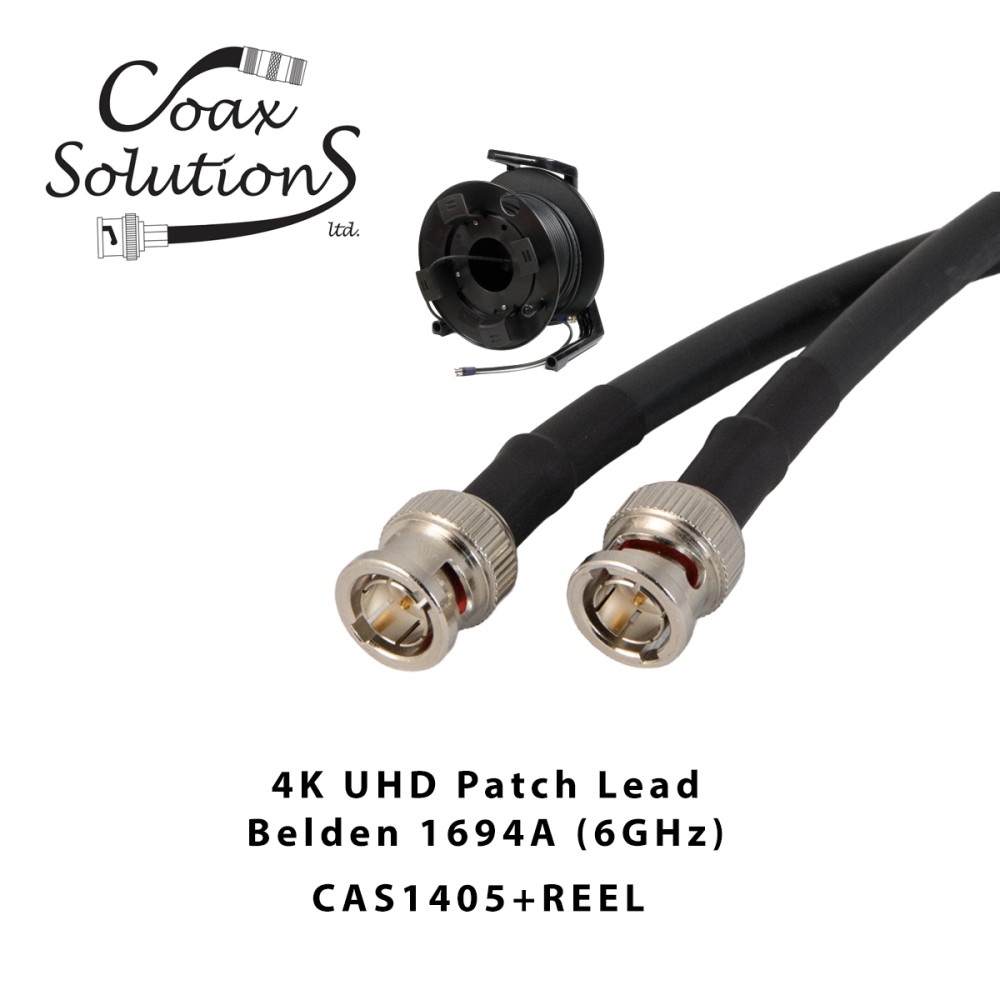 4K UHD Patch Lead + Deployable Reel - Belden 1694A