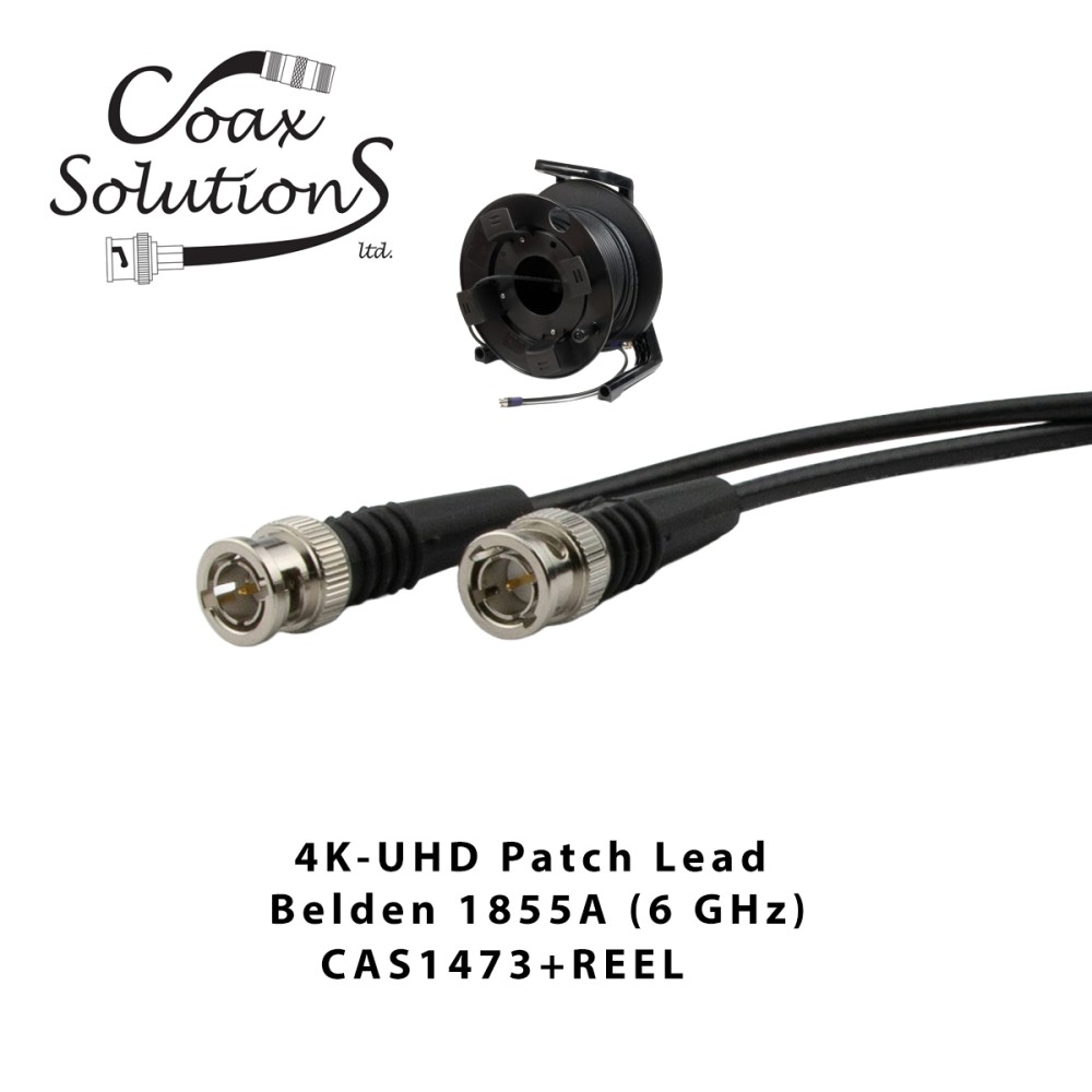4K UHD Patch Lead + Deployable Reel- Belden 1855A