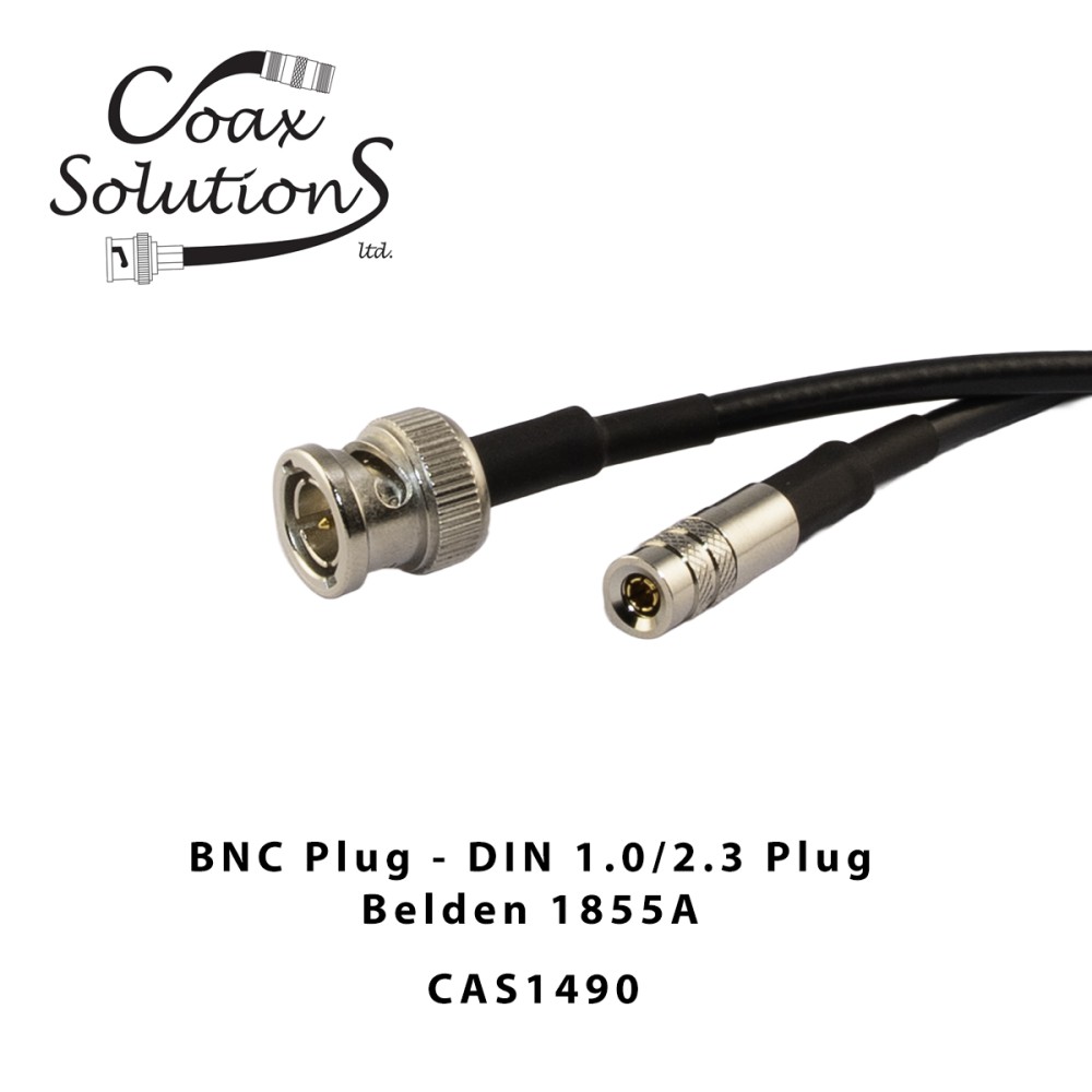 DIN 1.0/2.3 to HD-SDI BNC Plug Patch Lead