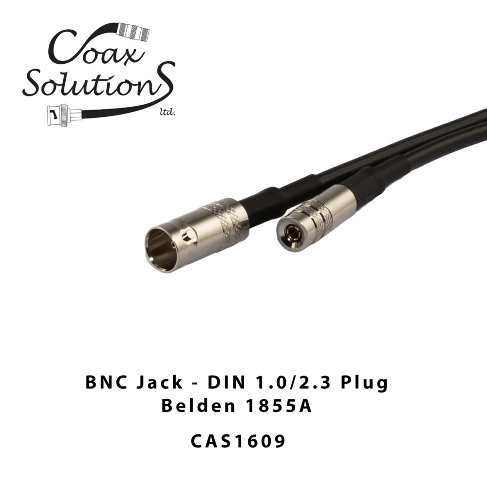 DIN 1.0/2.3 to HD-SDI BNC Jack Patch Lead