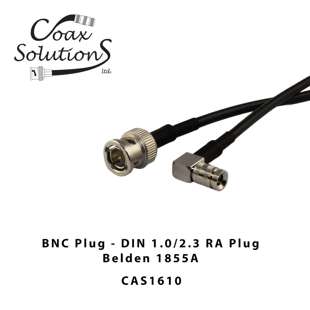 DIN 1.0/2.3 Right Angle to HD-SDI BNC Plug Patch Lead