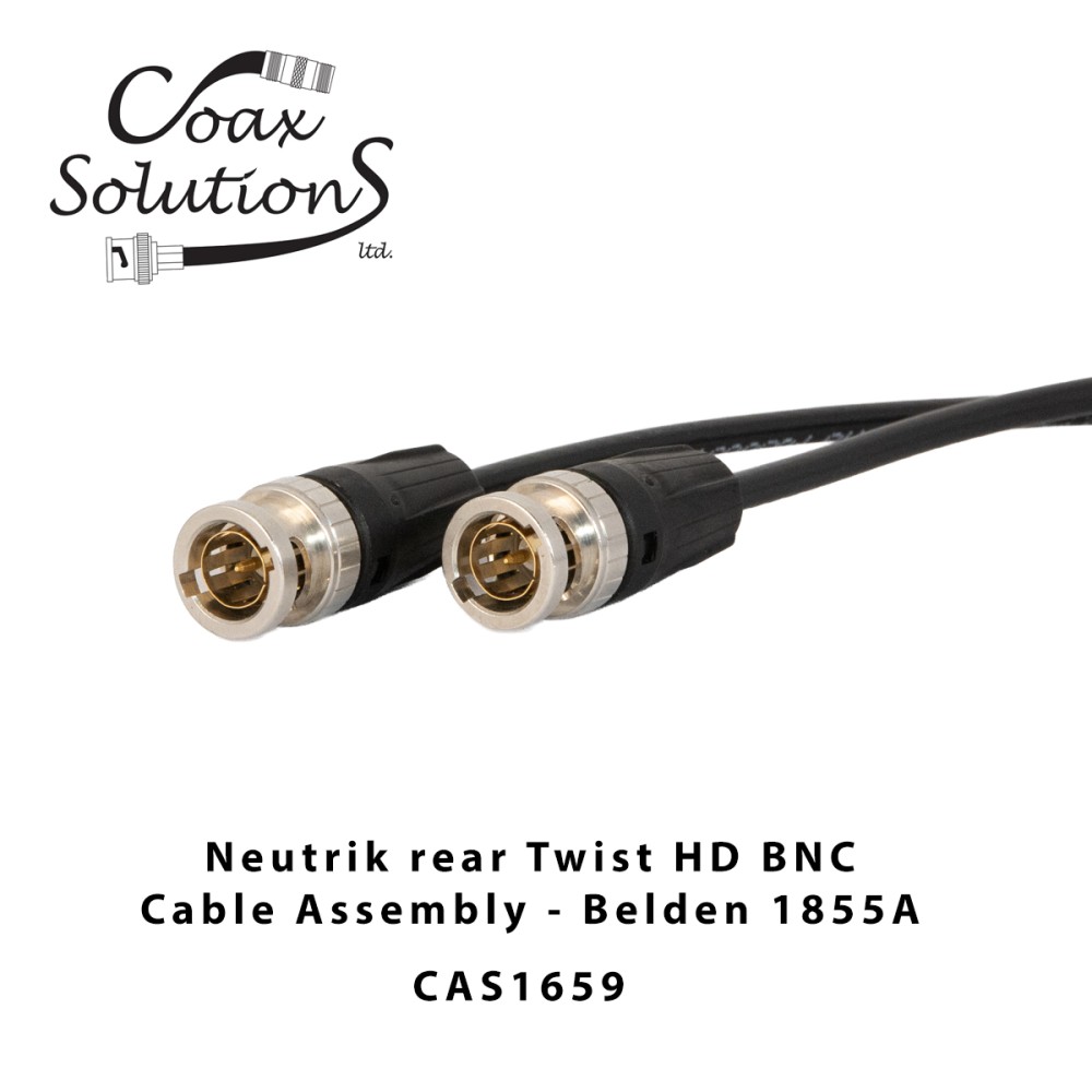 Neutrik rear Twist HD BNC Cable Assembly - Belden 1855A