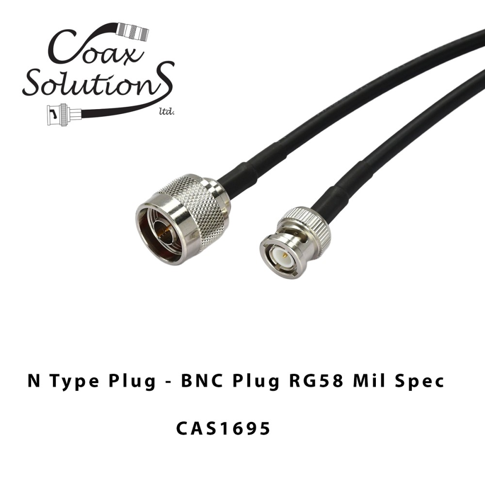 N Plug to BNC Plug RG58(Mil) Patch lead