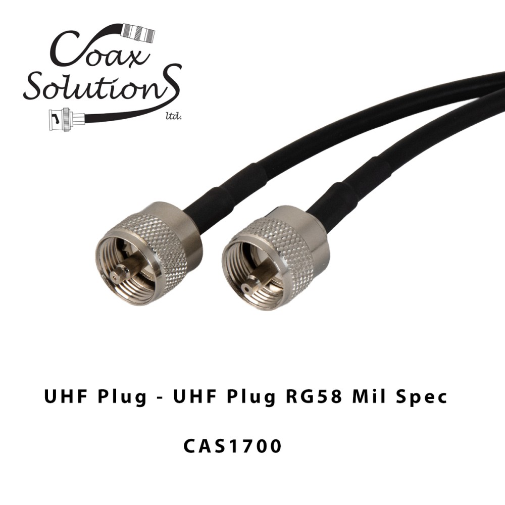 UHF Plug (PL259) to UHF Plug (PL259) RG58(MIL) Patch lead
