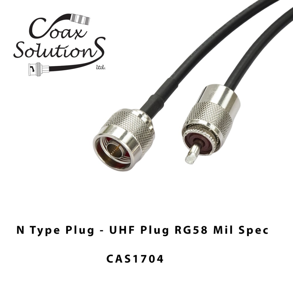 N Plug to UHF Plug(PL259) RG58(MIL) Patch lead