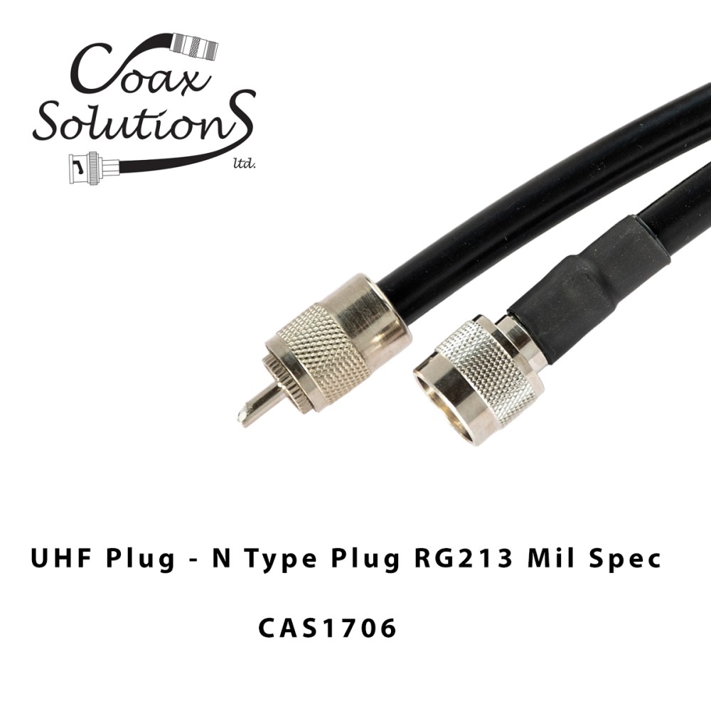 UHF Plug (PL259) to N Plug RG213(Mil) Patch lead
