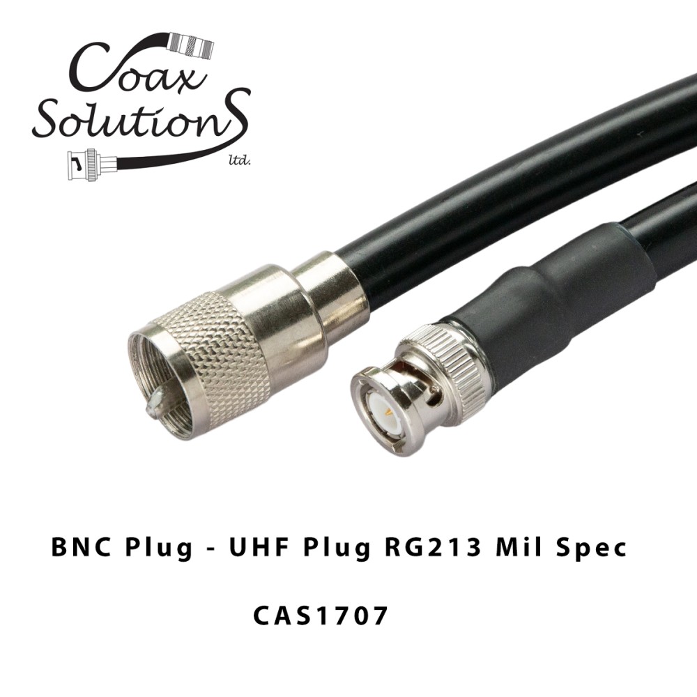BNC Plug to UHF Plug (PL259) RG213(Mil) Patch lead