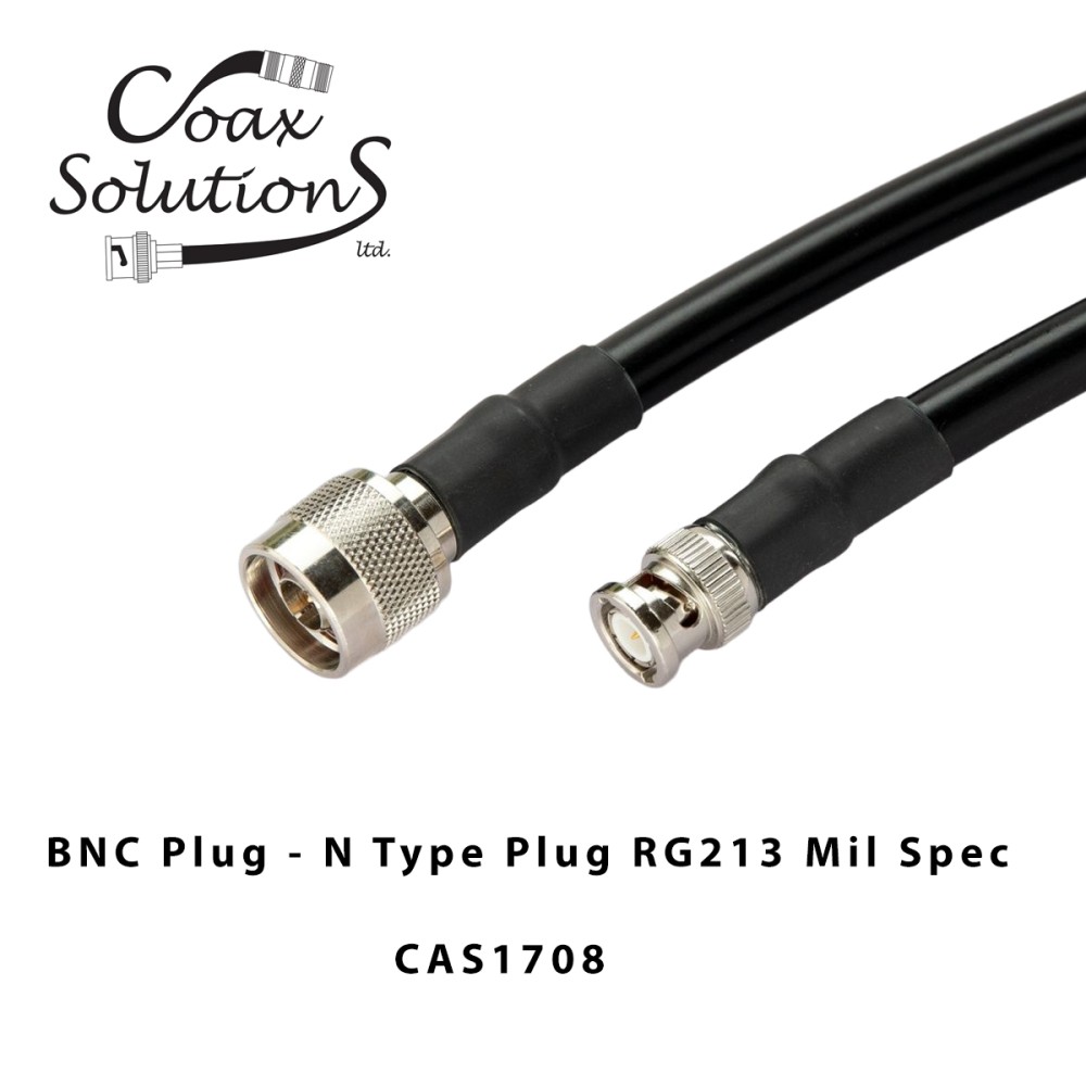 BNC Plug to N Plug RG213(Mil)Patch lead
