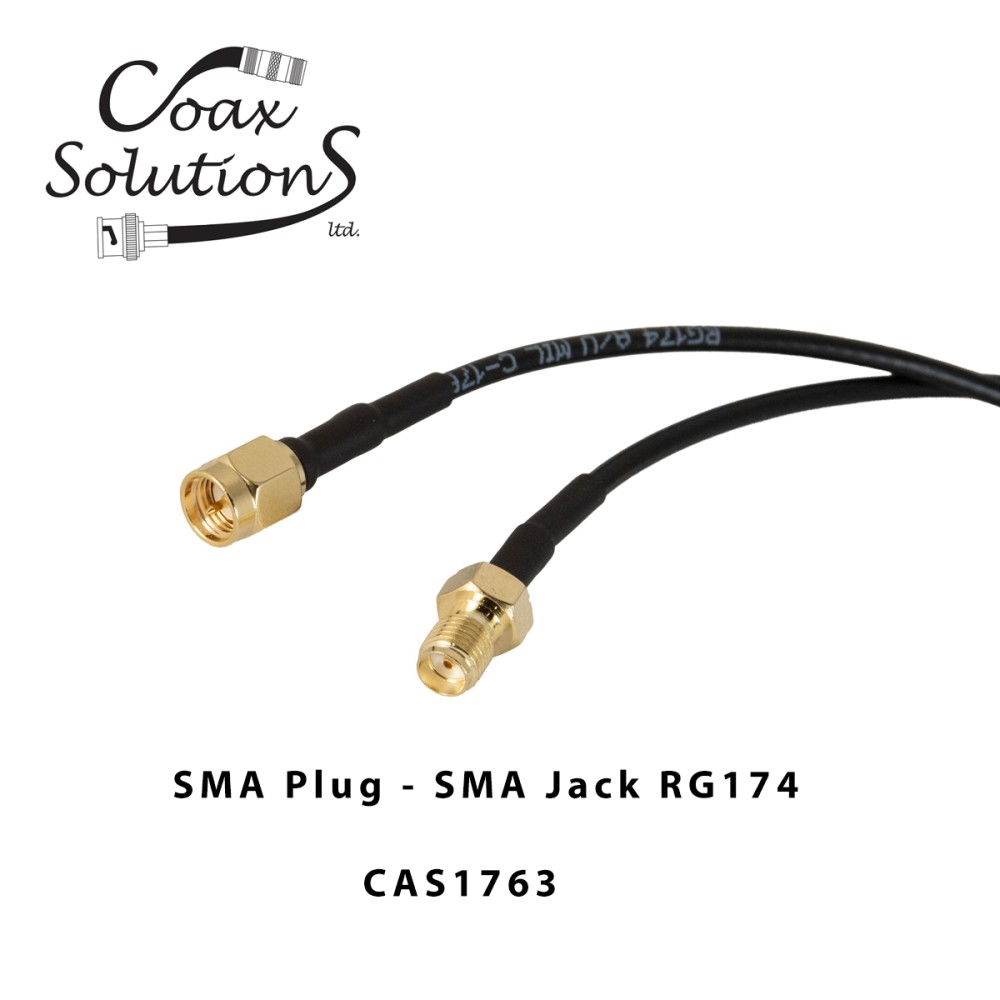 Coax Cable Assembly RG174 SMA Plug to SMA Jack