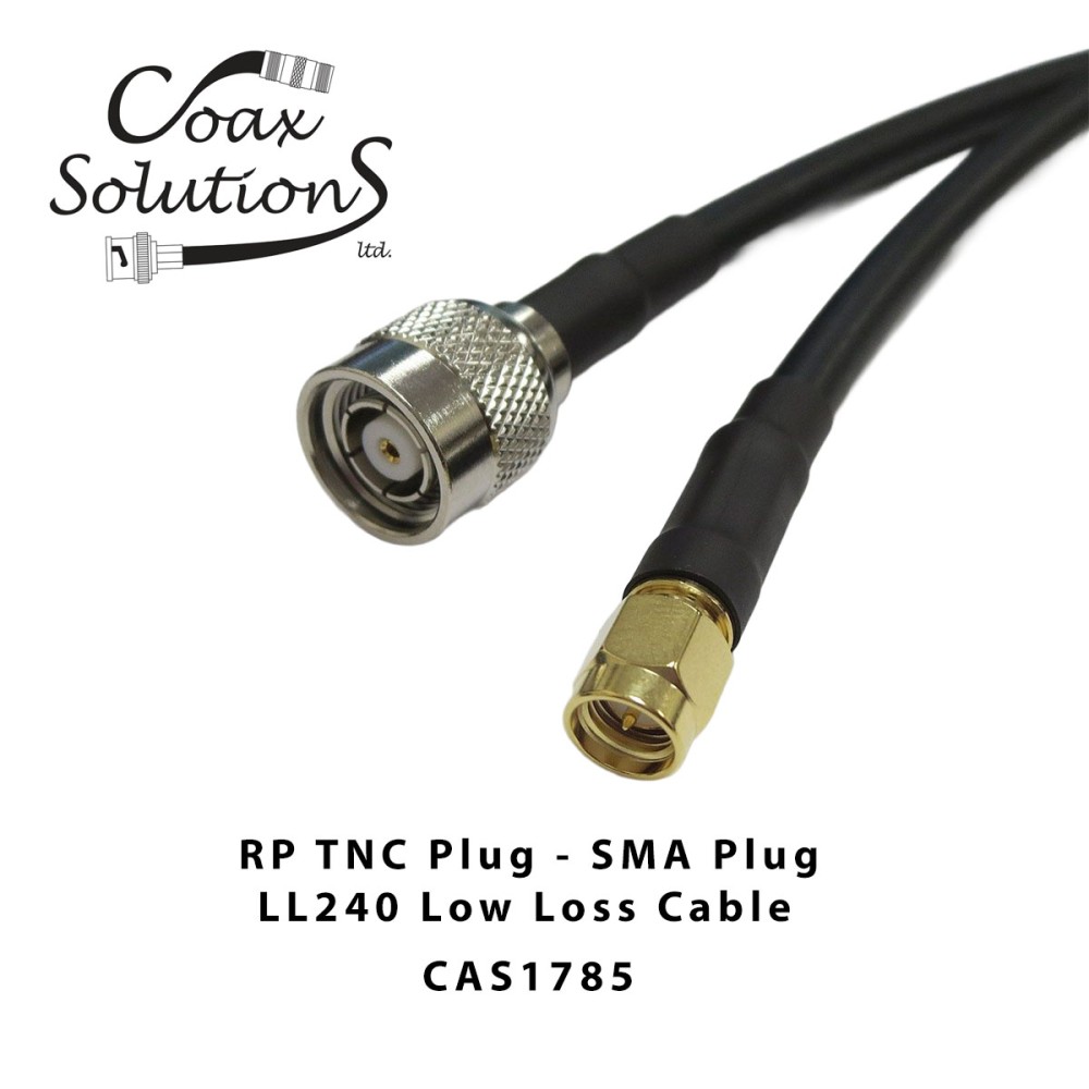 LL240 Cable Assembly TNC Reverse Polarity Plug - SMA Plug