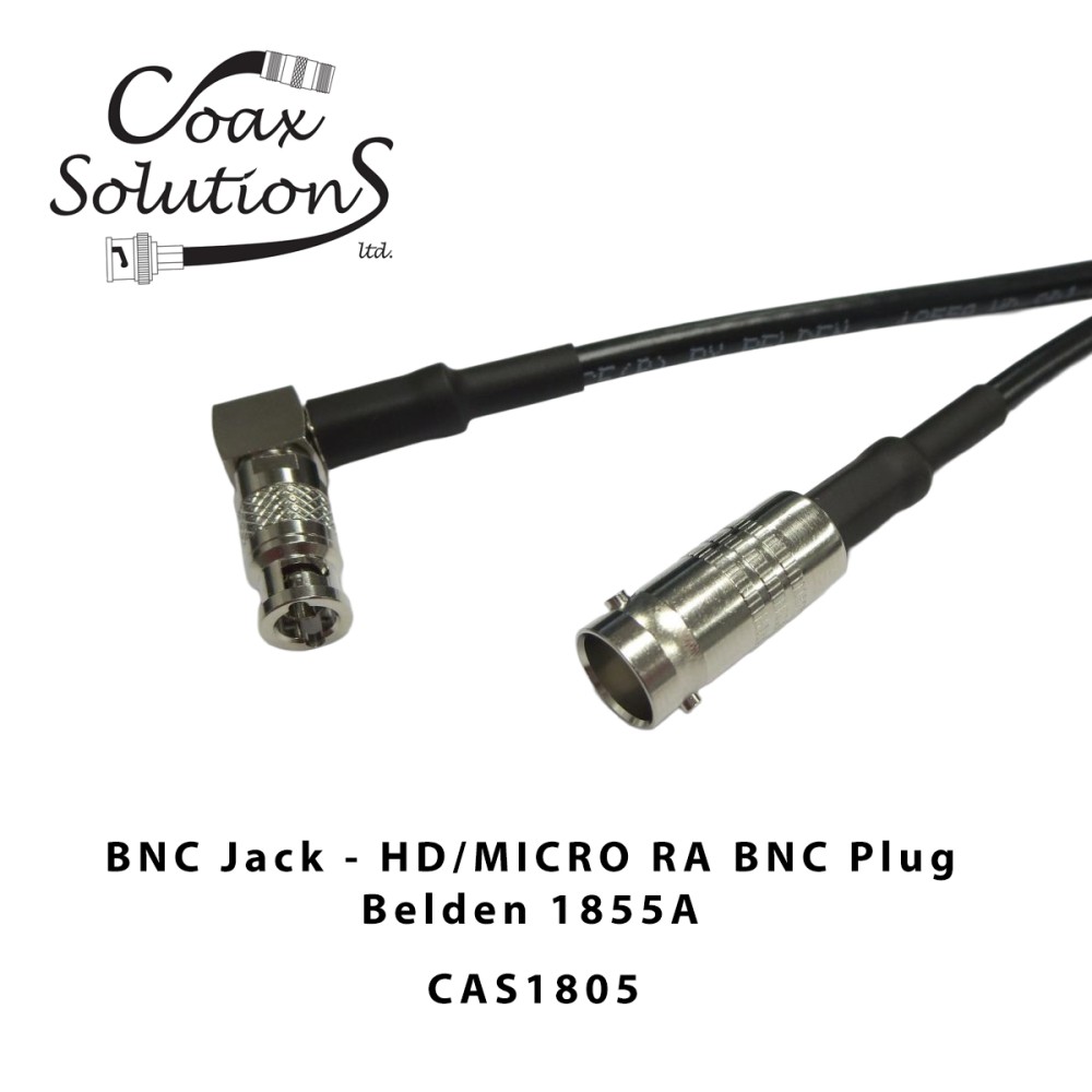 Right Angle Micro BNC to HD-SDI BNC Jack Patch Lead