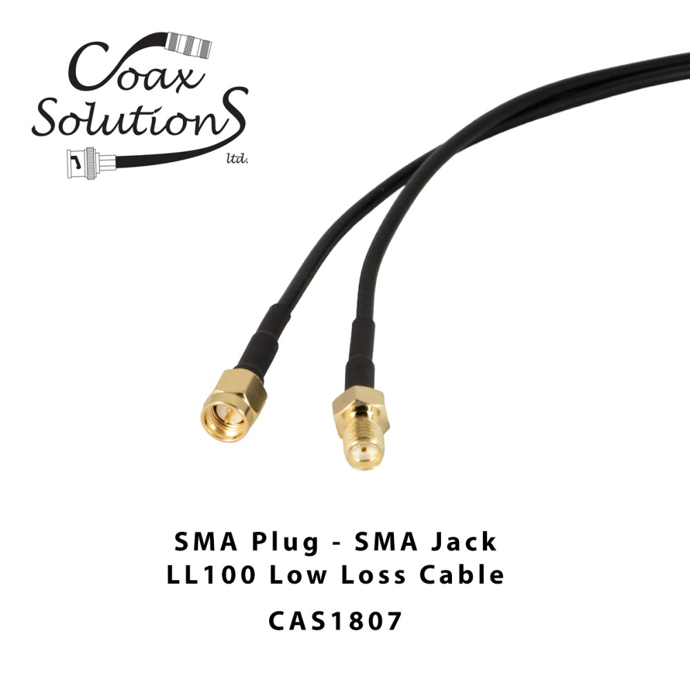LL100 Cable Assembly SMA Plug to SMA Jack 