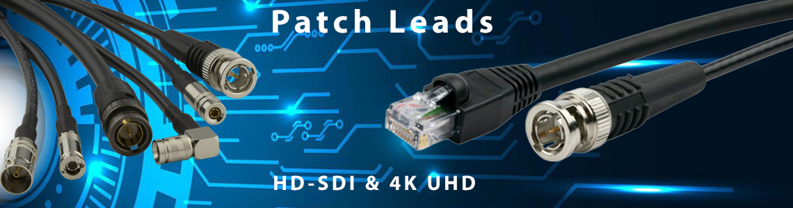 12G-SDI, 6G-SDI and 3G-SDI BNC Connectors and Patch Cables