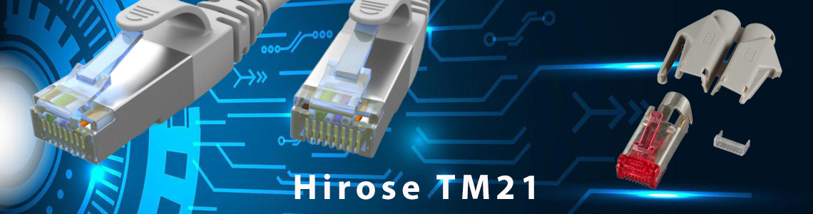 HIROSE (HRS) TM21 Series - Shielded RJ45 Cat b6 modular connectors