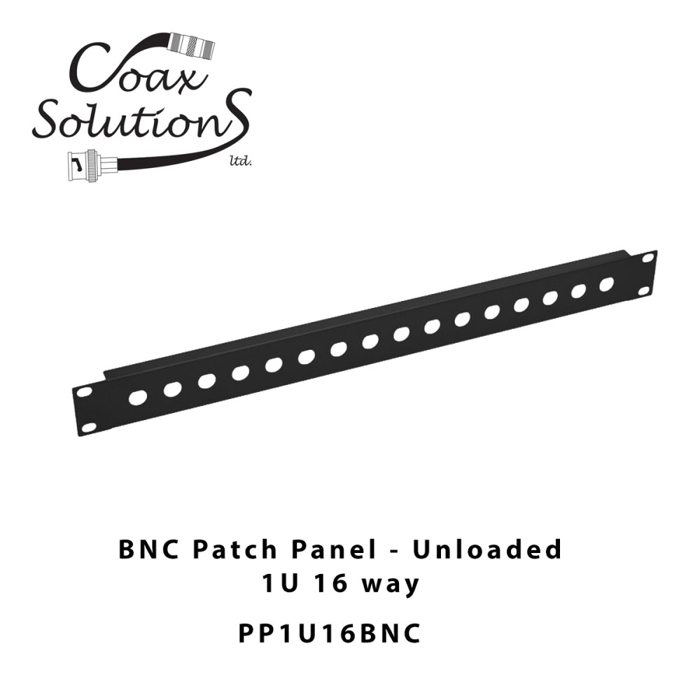 BNC Patch Panel 1U 16 port - unloaded