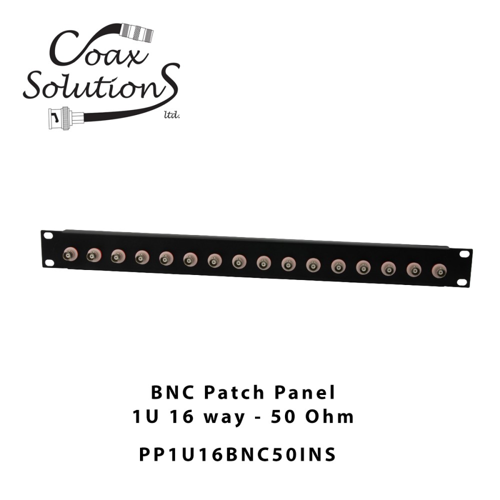 BNC Patch Panel 1U 16 port - BNC 50 Ohm