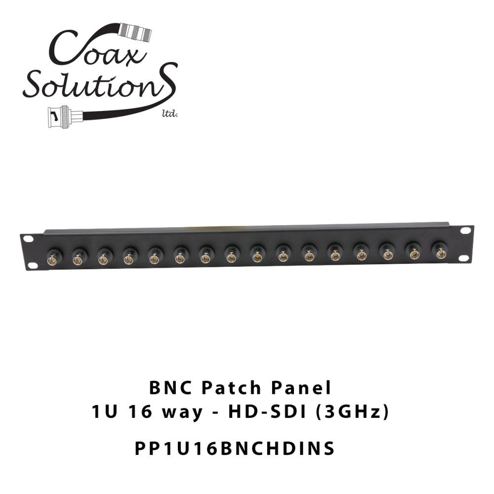 BNC Patch Panel-1U 16 port-HD-SDI BNC