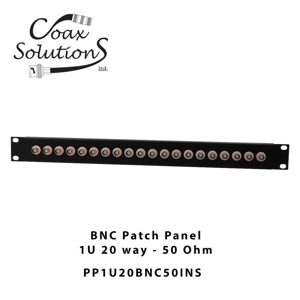 BNC Patch Panel 1U 20 port - BNC 50 Ohm
