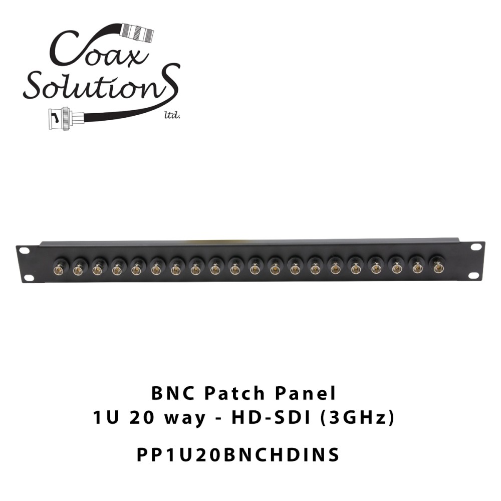 BNC Patch Panel-1U 20 port-HD-SDI BNC