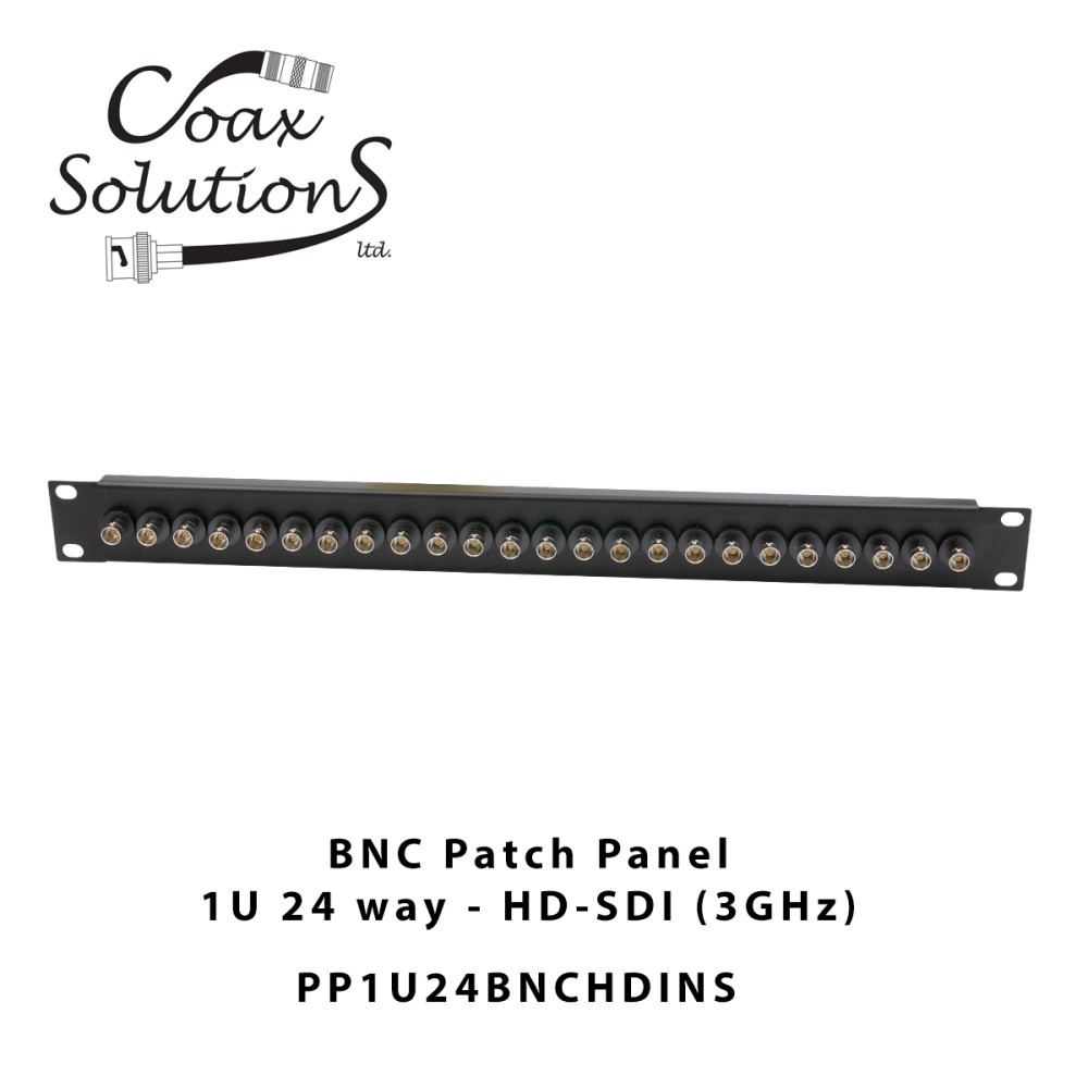 BNC Patch Panel-1U 24 port-HD-SDI BNC