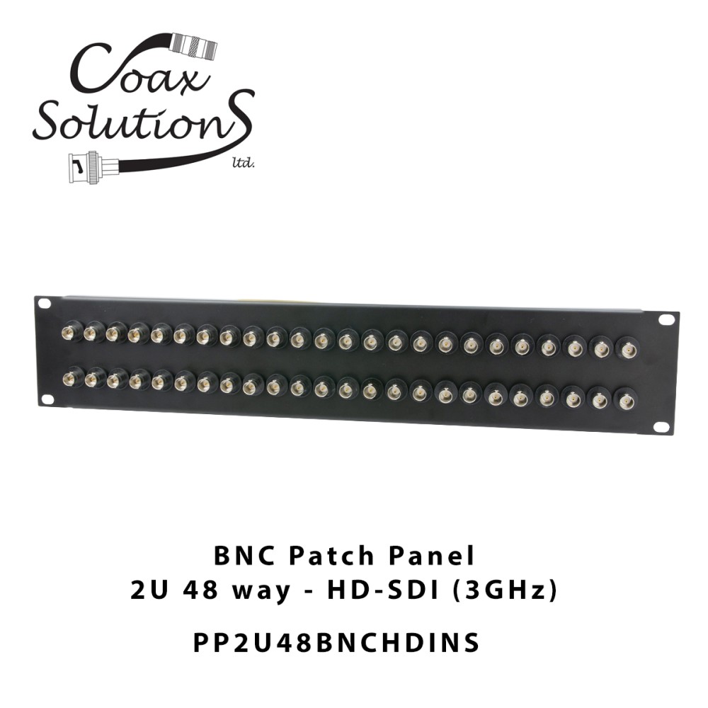 BNC Patch Panel-2U 48 port-HD-SDI BNC