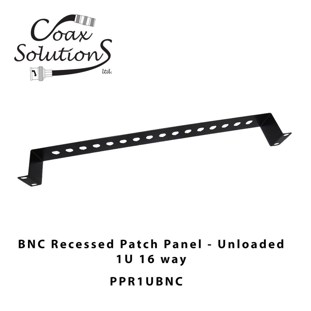 BNC Recessed Patch Panel 1U 16 port - Unloaded