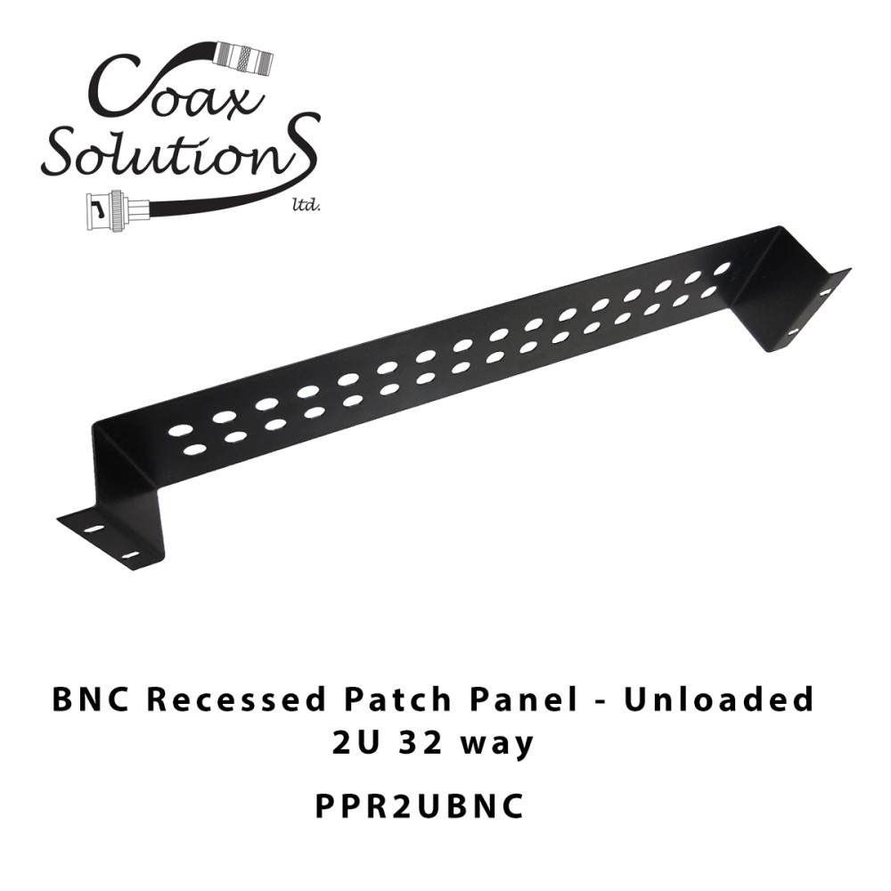 BNC Recessed Patch Panel 2U 32 port - Unloaded
