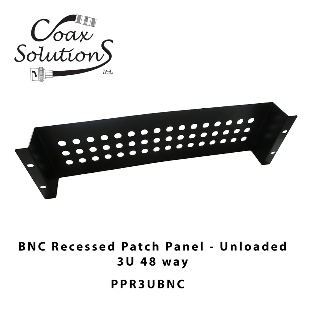 BNC Recessed Patch Panel 3U 48 port - Unloaded