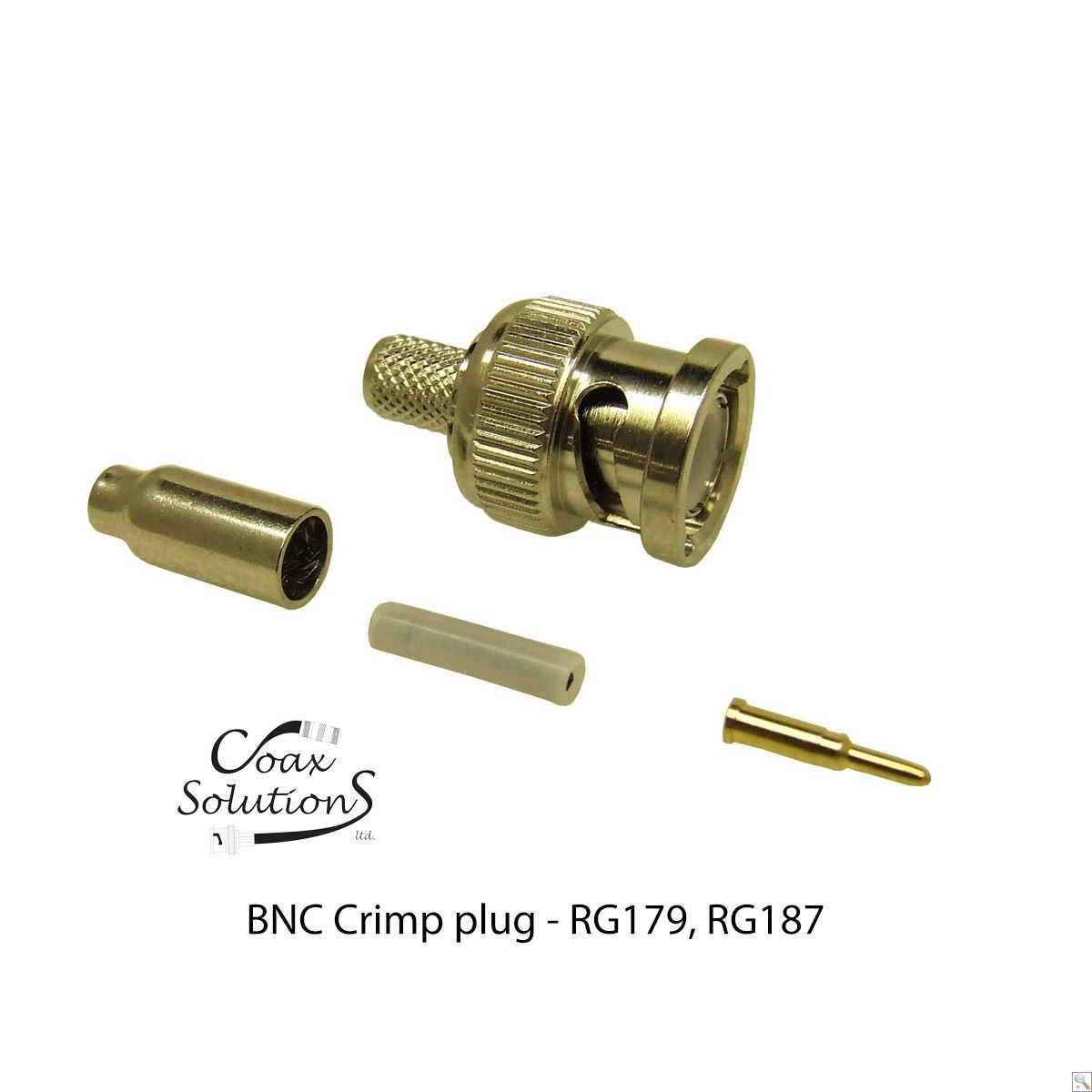 BNC Crimp plug RG179, RG187