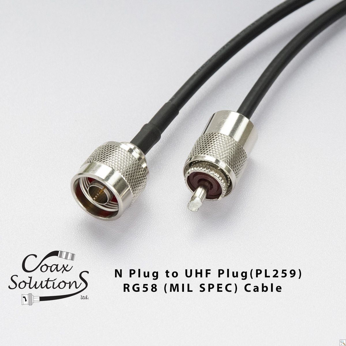 N Plug to UHF Plug(PL259) RG58(MIL) Patch lead