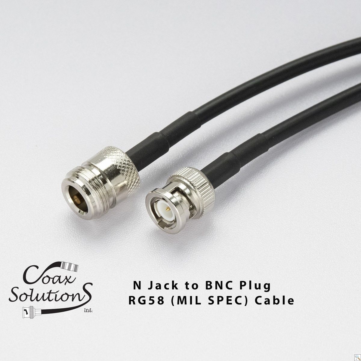N Jack to BNC Plug RG58(Mil) Patch lead