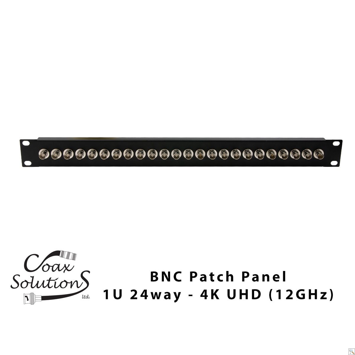 BNC Patch Panel-1U 24 port- 4K UHD BNC