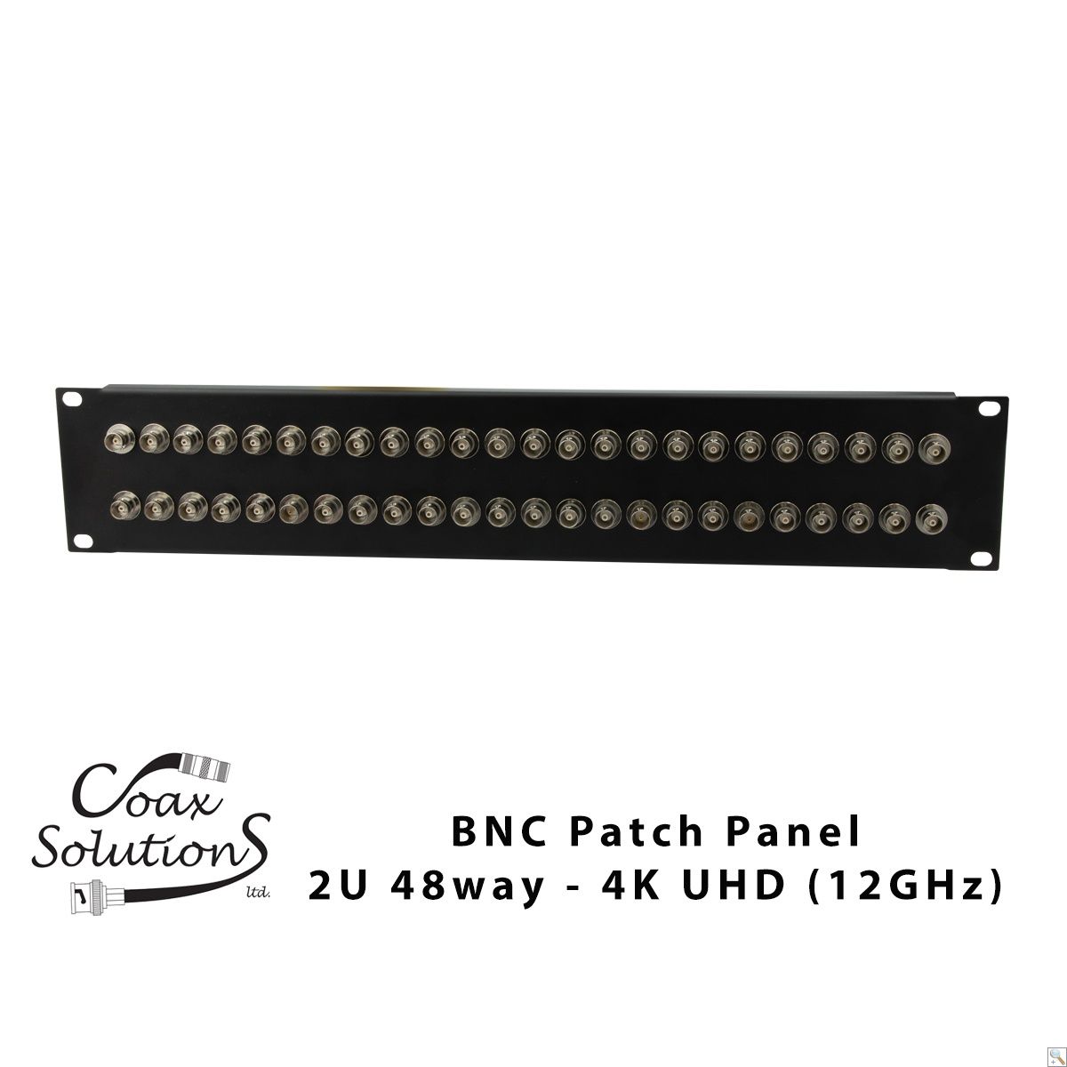 BNC Patch Panel-2U 48 port- 4K UHD BNC