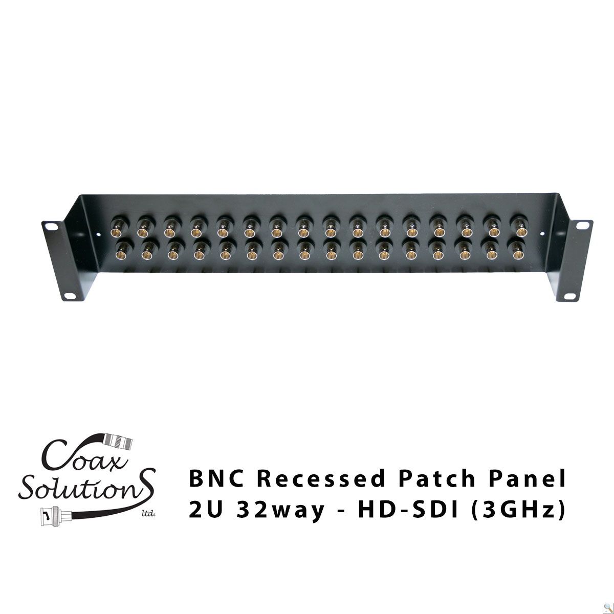 BNC Patch Panel 2U - HD-SDI Insulated BNC