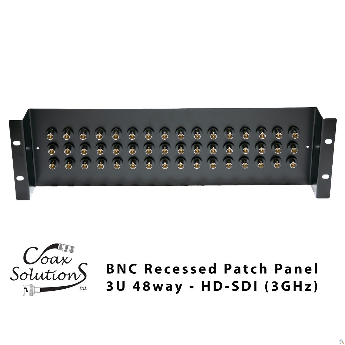 BNC Patch Panel 3U - HD-SDI Insulated BNC