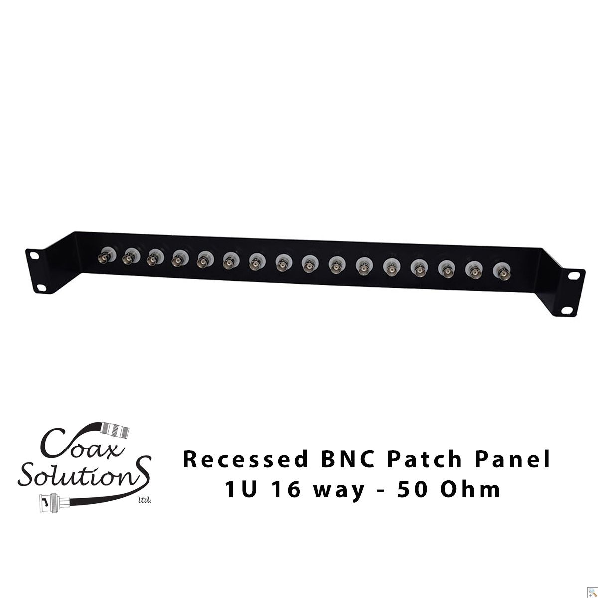 BNC Patch Panel 1U - 50 Ohm Insulated BNC