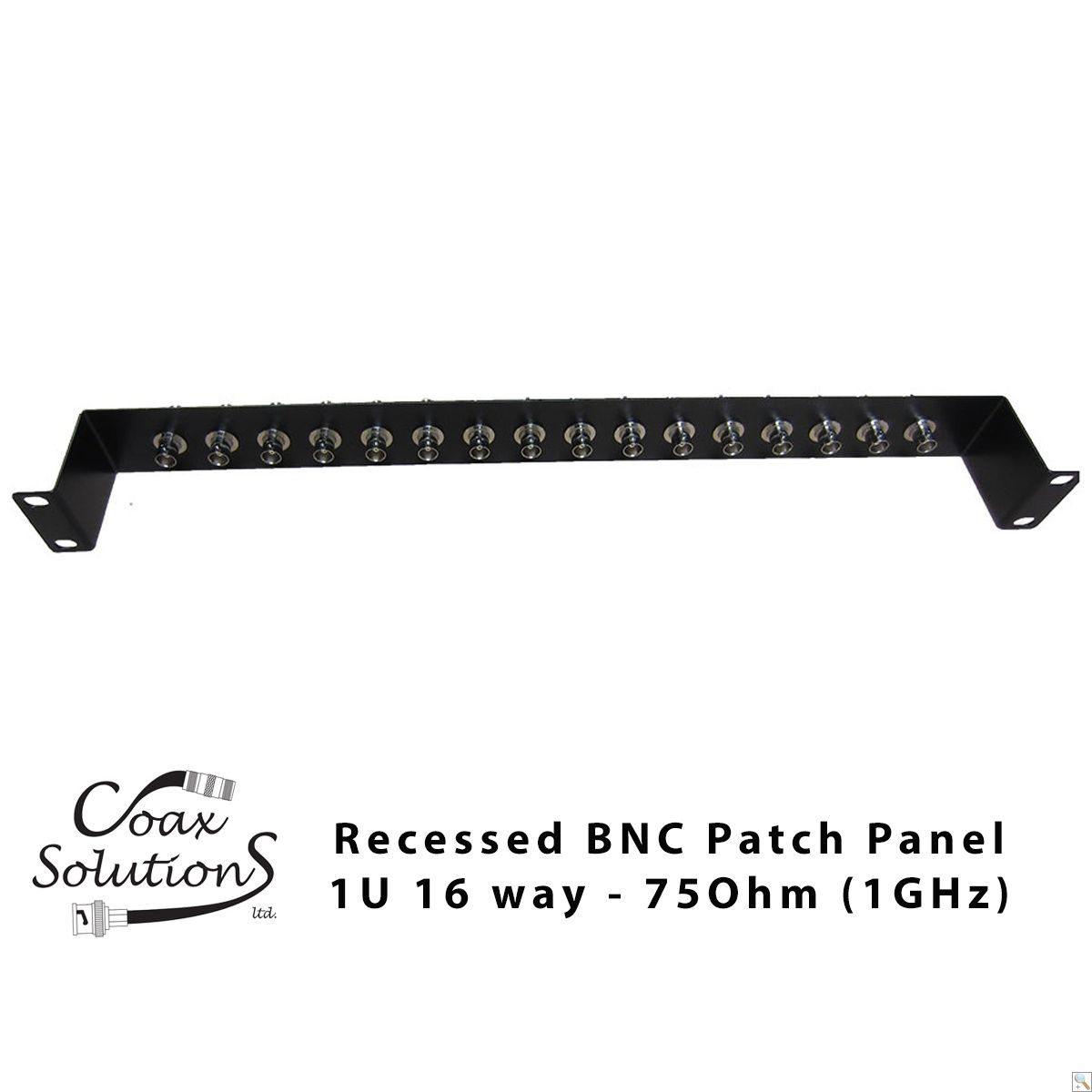 BNC Patch Panel 1U - 75 Ohm  Insulated BNC (1GHz)